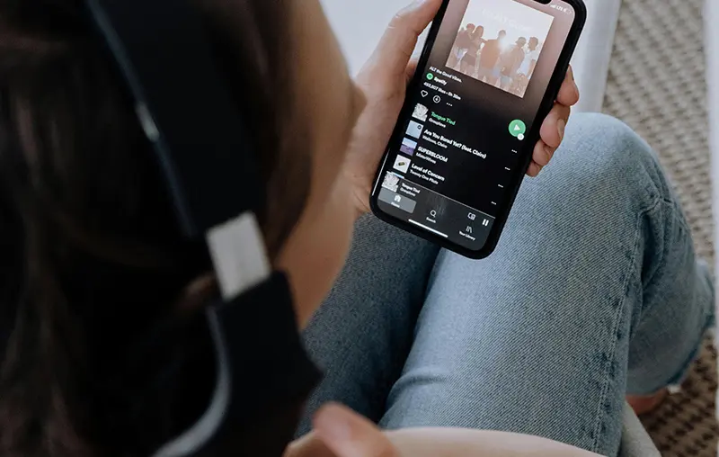 Listening to Spotify