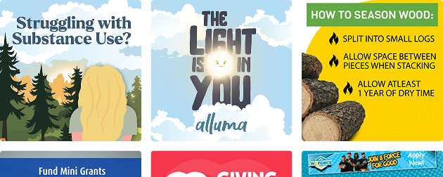 Social Media Header Feed Grid