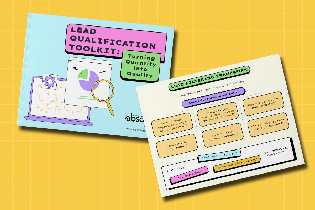 Cover and sample page of Lead Qualification Toolkit